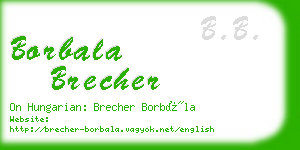 borbala brecher business card